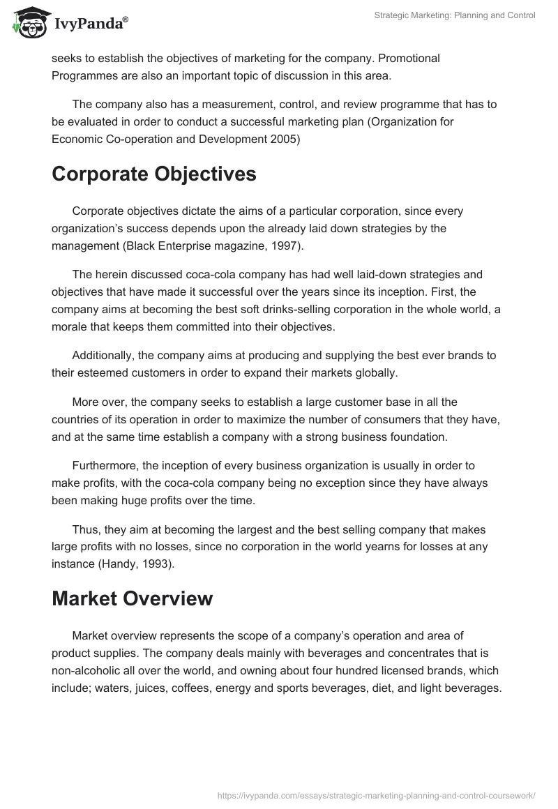 Strategic Marketing: Planning and Control. Page 2