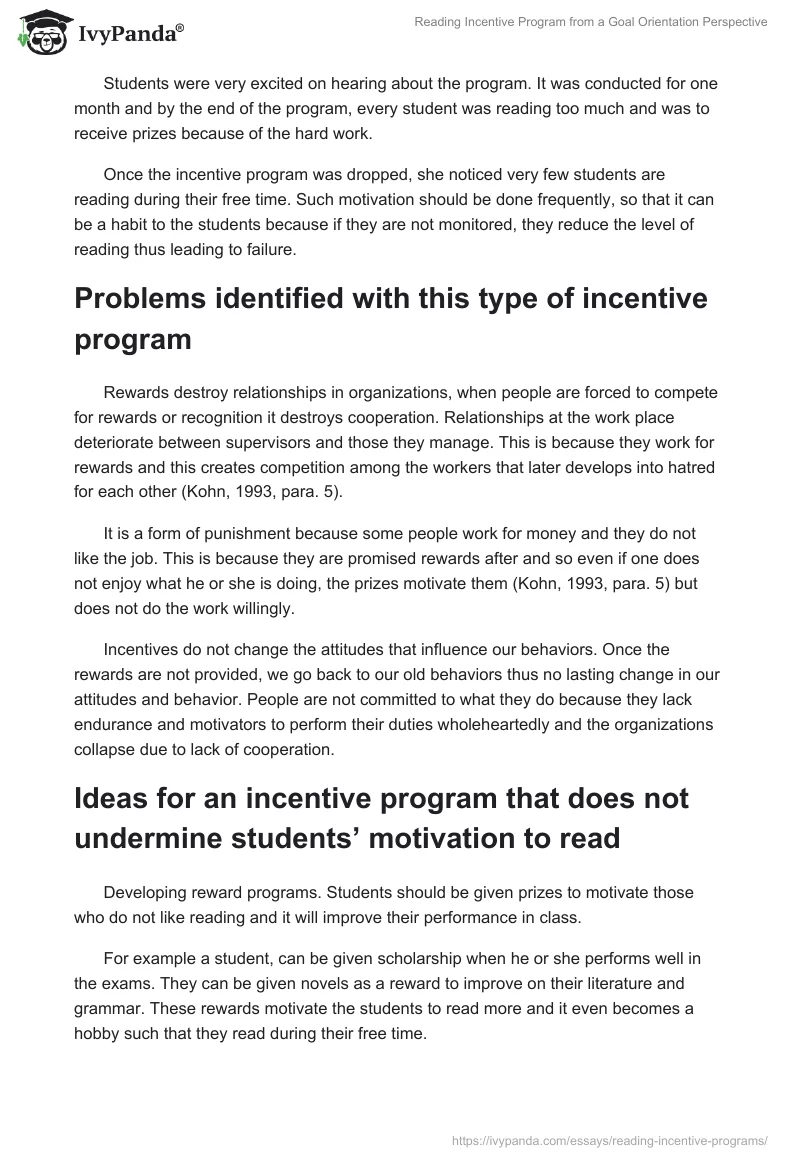 Reading Incentive Program from a Goal Orientation Perspective. Page 2