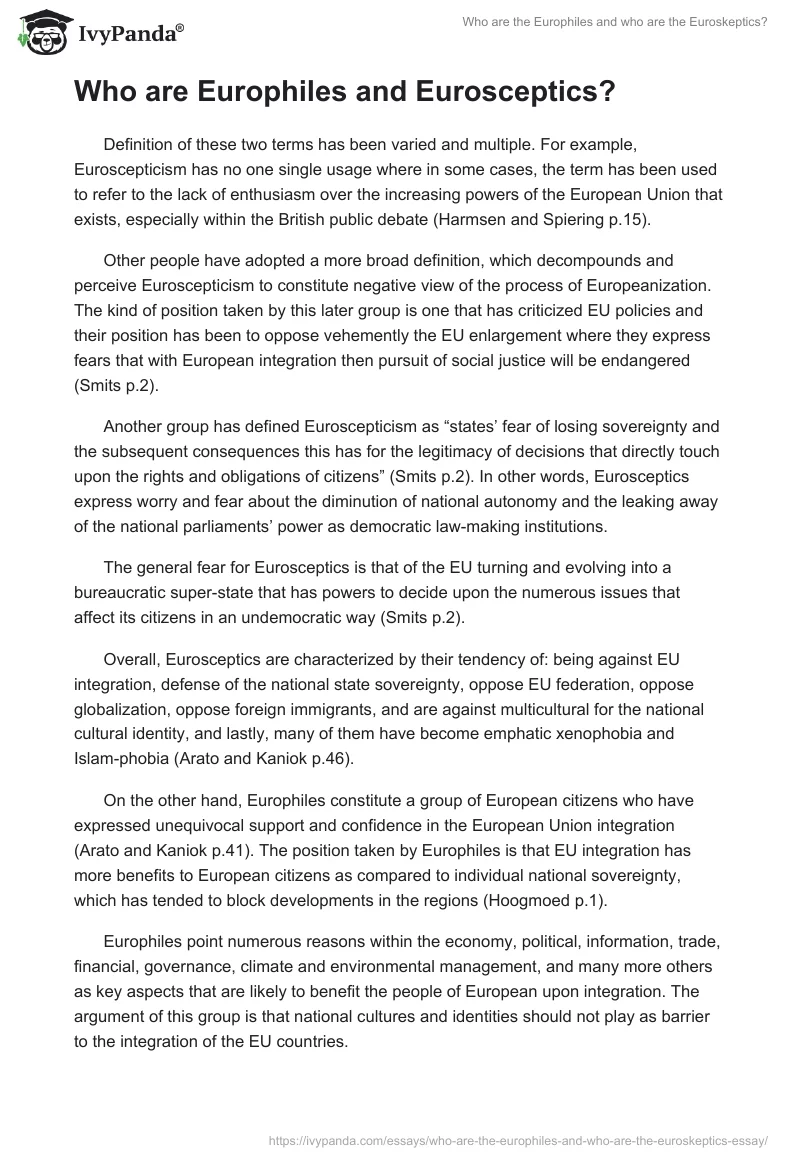 Who are the Europhiles and who are the Euroskeptics?. Page 2