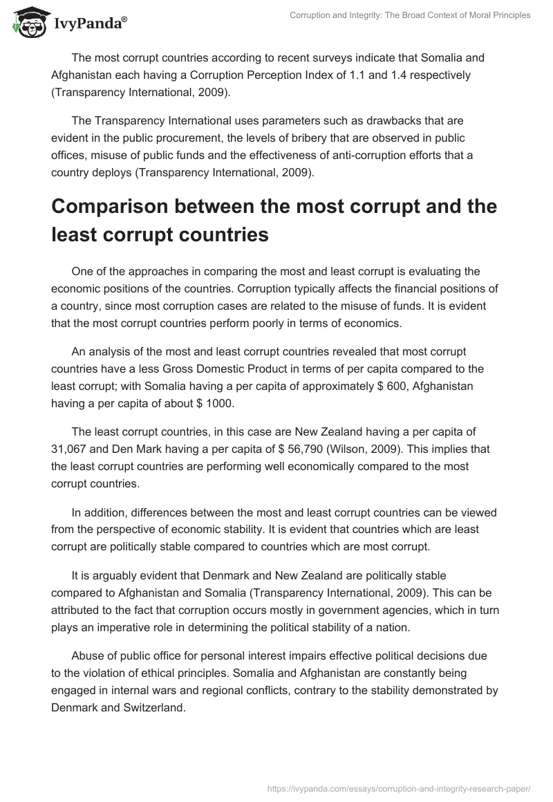 Corruption and Integrity: The Broad Context of Moral Principles. Page 2