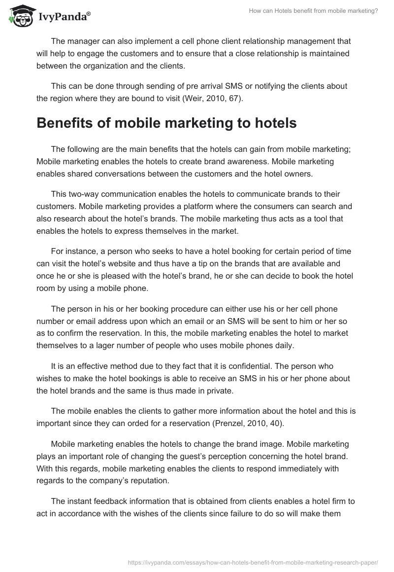 How can Hotels benefit from mobile marketing?. Page 3