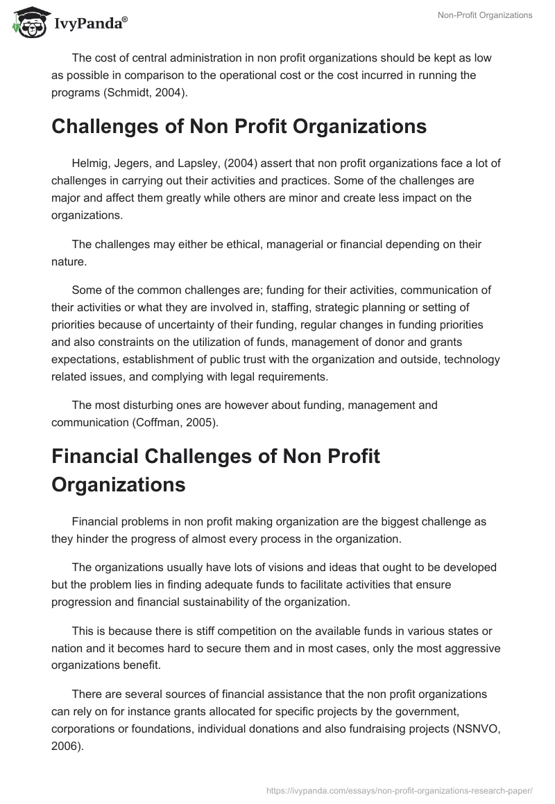Non-Profit Organizations. Page 2
