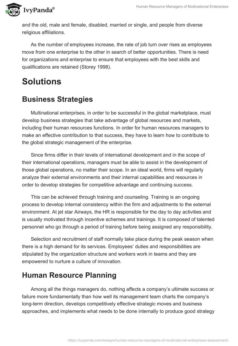 Human Resource Managers of Multinational Enterprises. Page 3