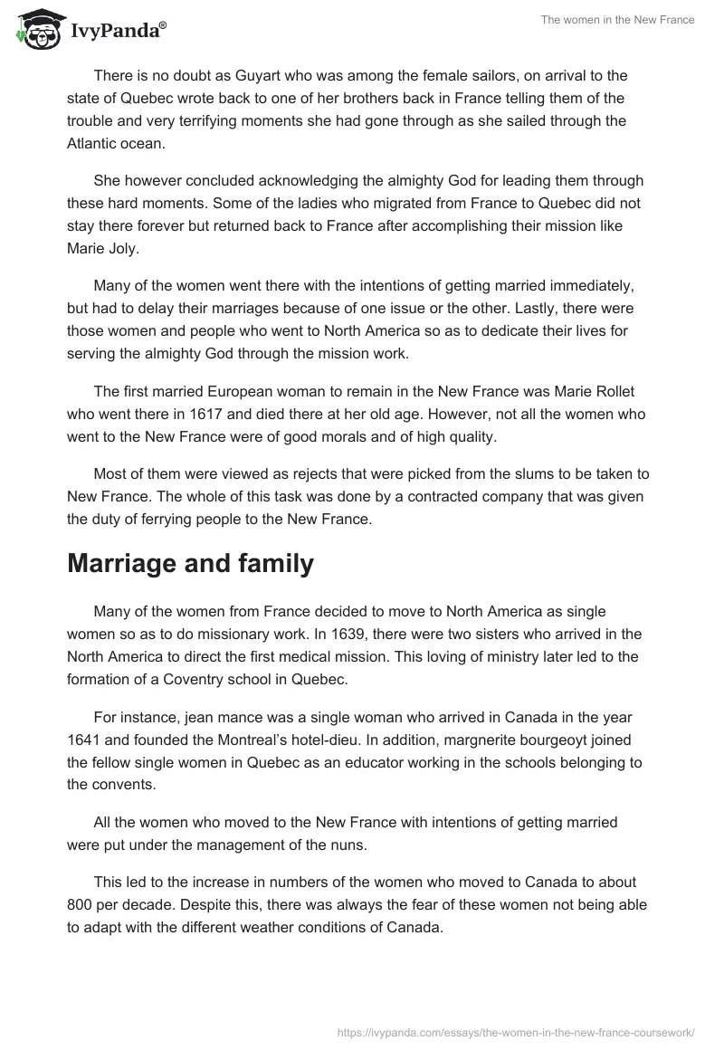 The women in the New France. Page 2