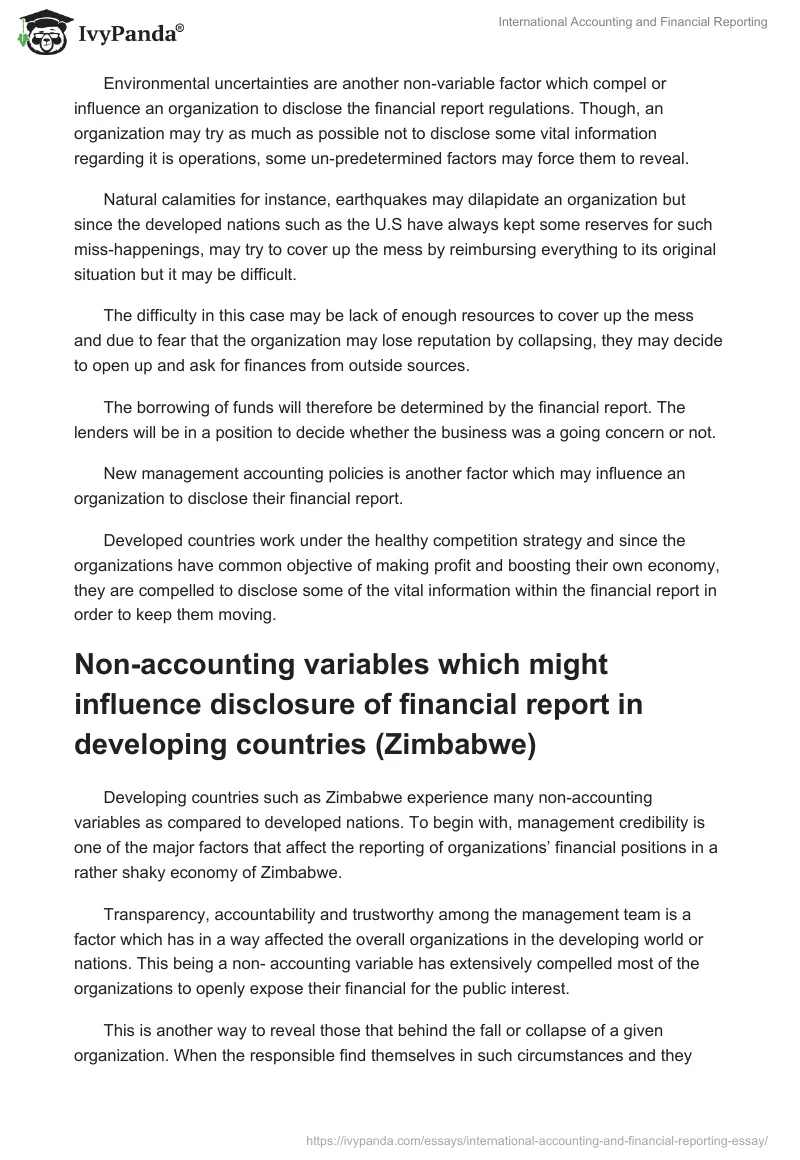 International Accounting and Financial Reporting. Page 4