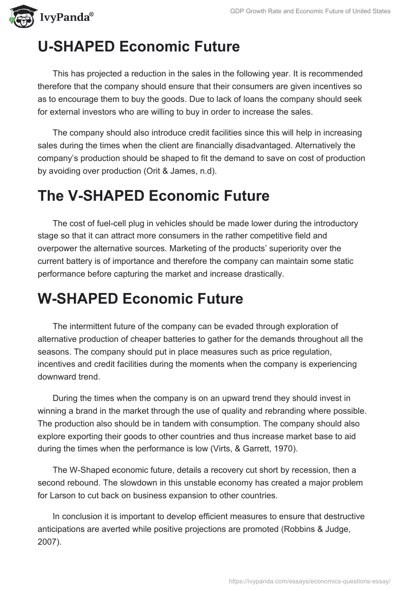 GDP Growth Rate and Economic Future of United States. Page 3