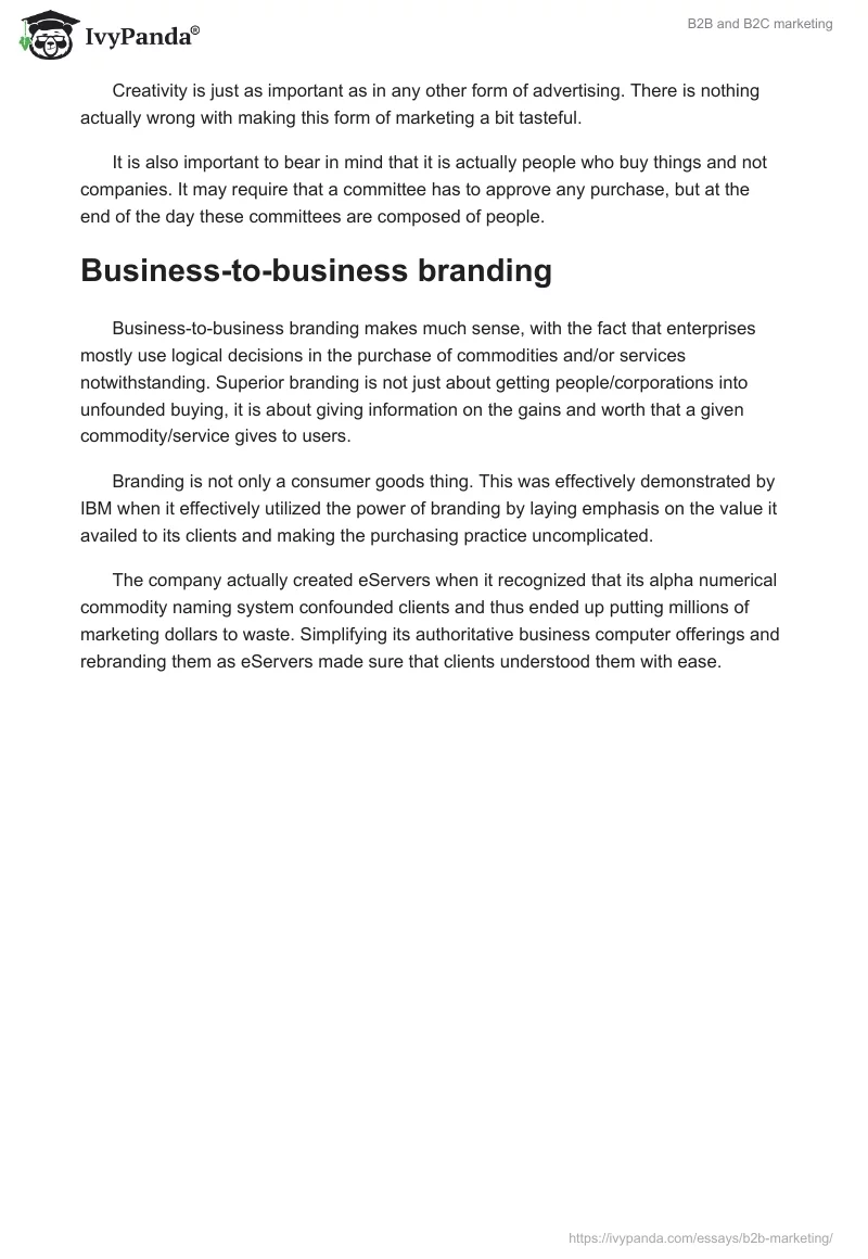 B2B and B2C marketing. Page 3