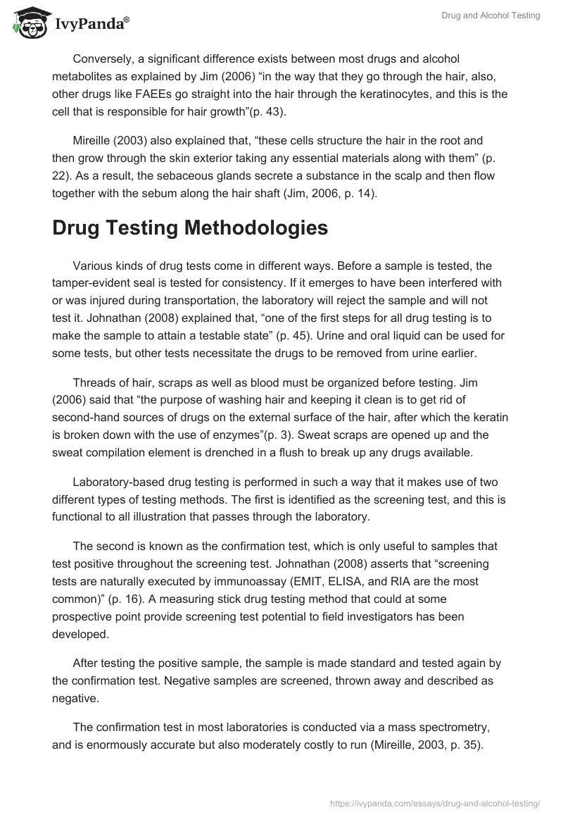 Drug and Alcohol Testing. Page 3