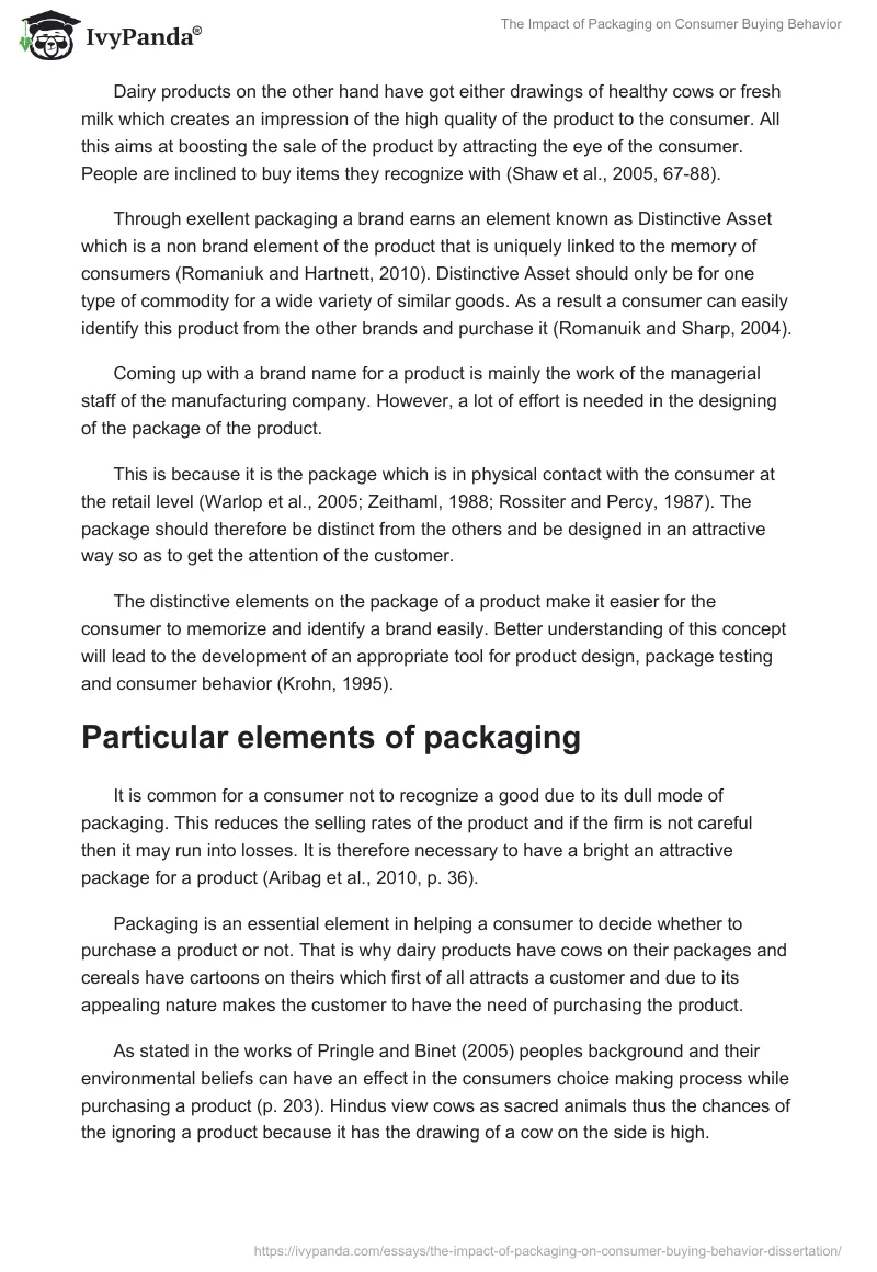 The Impact of Packaging on Consumer Buying Behavior. Page 2
