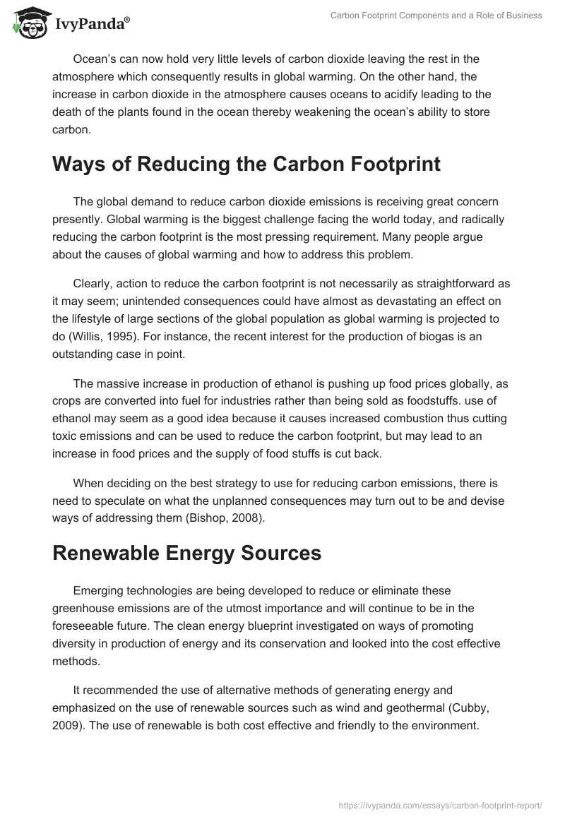 Carbon Footprint Components and a Role of Business. Page 4