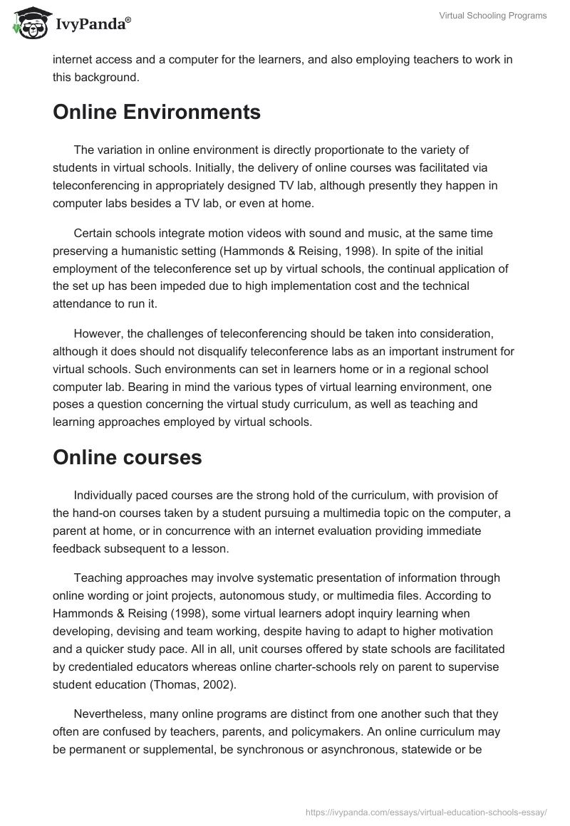 Virtual Schooling Programs. Page 3