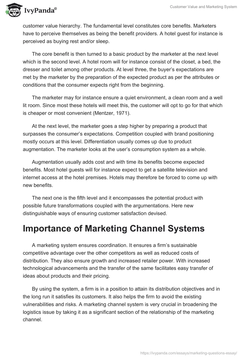 Customer Value and Marketing System. Page 2