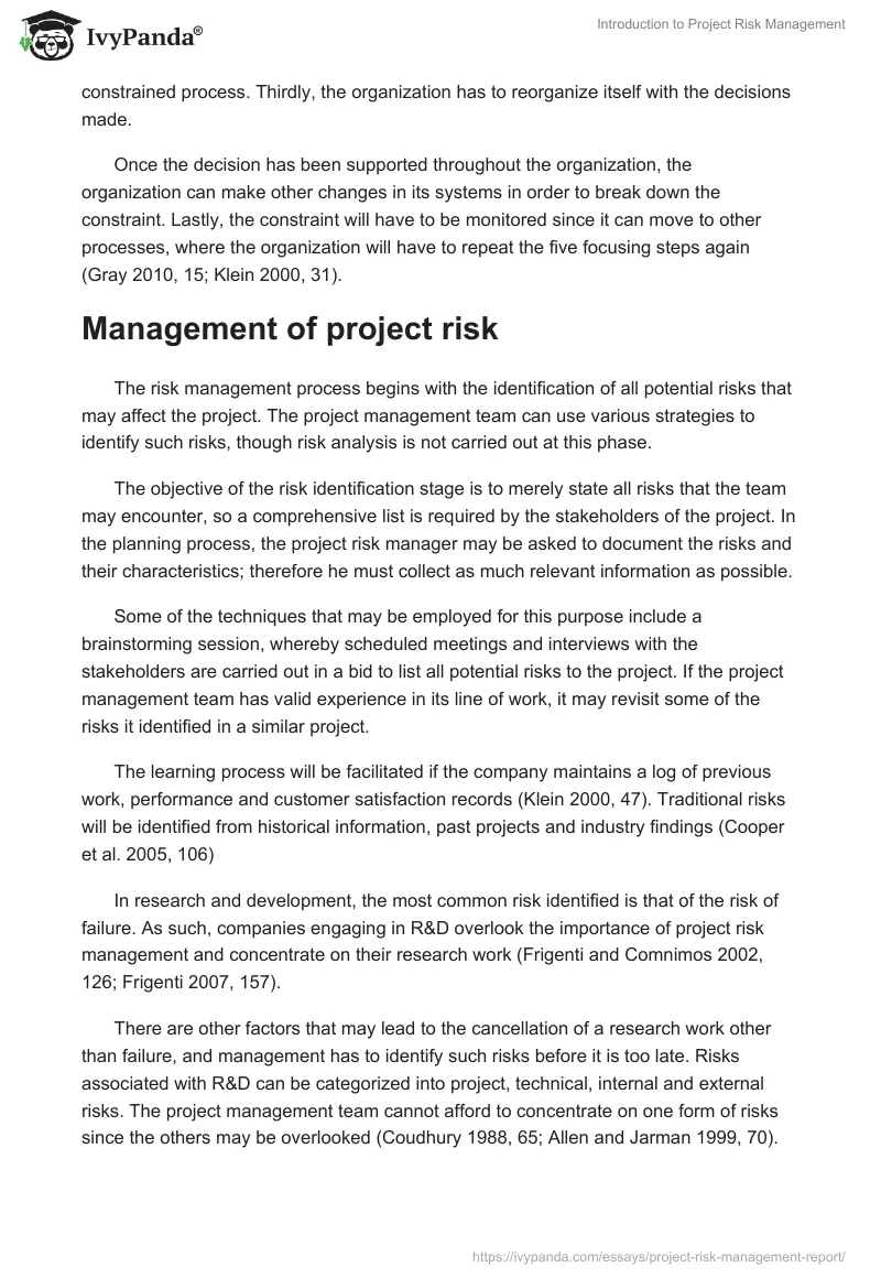Introduction to Project Risk Management. Page 5