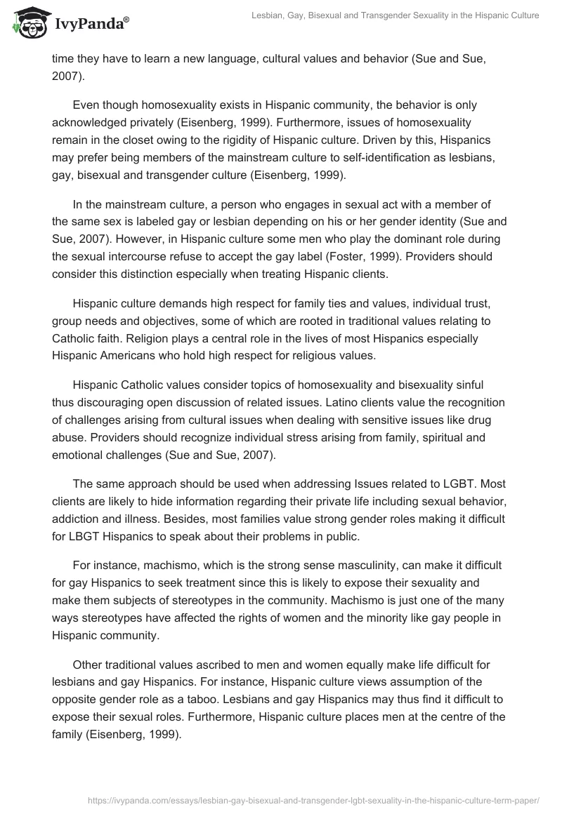 Lesbian, Gay, Bisexual and Transgender Sexuality in the Hispanic Culture. Page 3