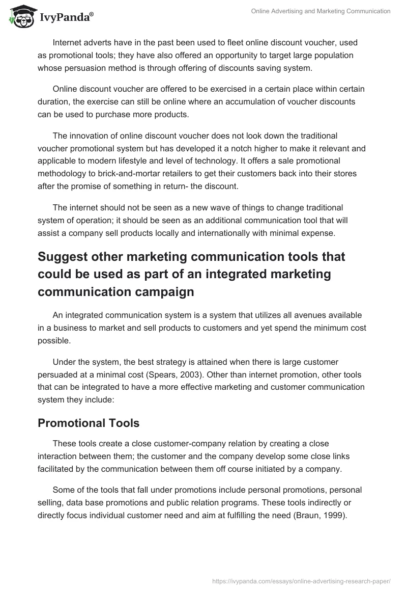 Online Advertising and Marketing Communication. Page 2