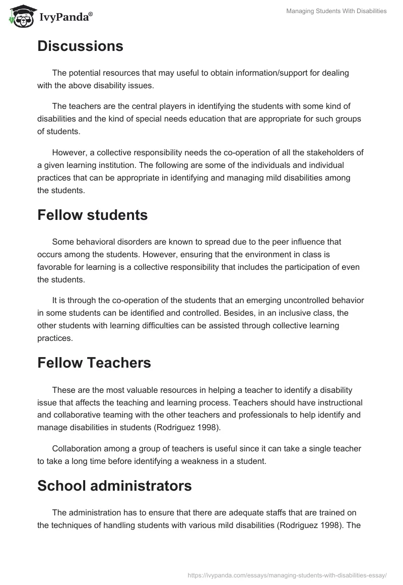 Managing Students With Disabilities. Page 3