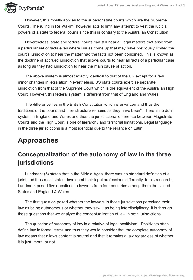 Jurisdictional Differences: Australia, England & Wales, and the US. Page 3