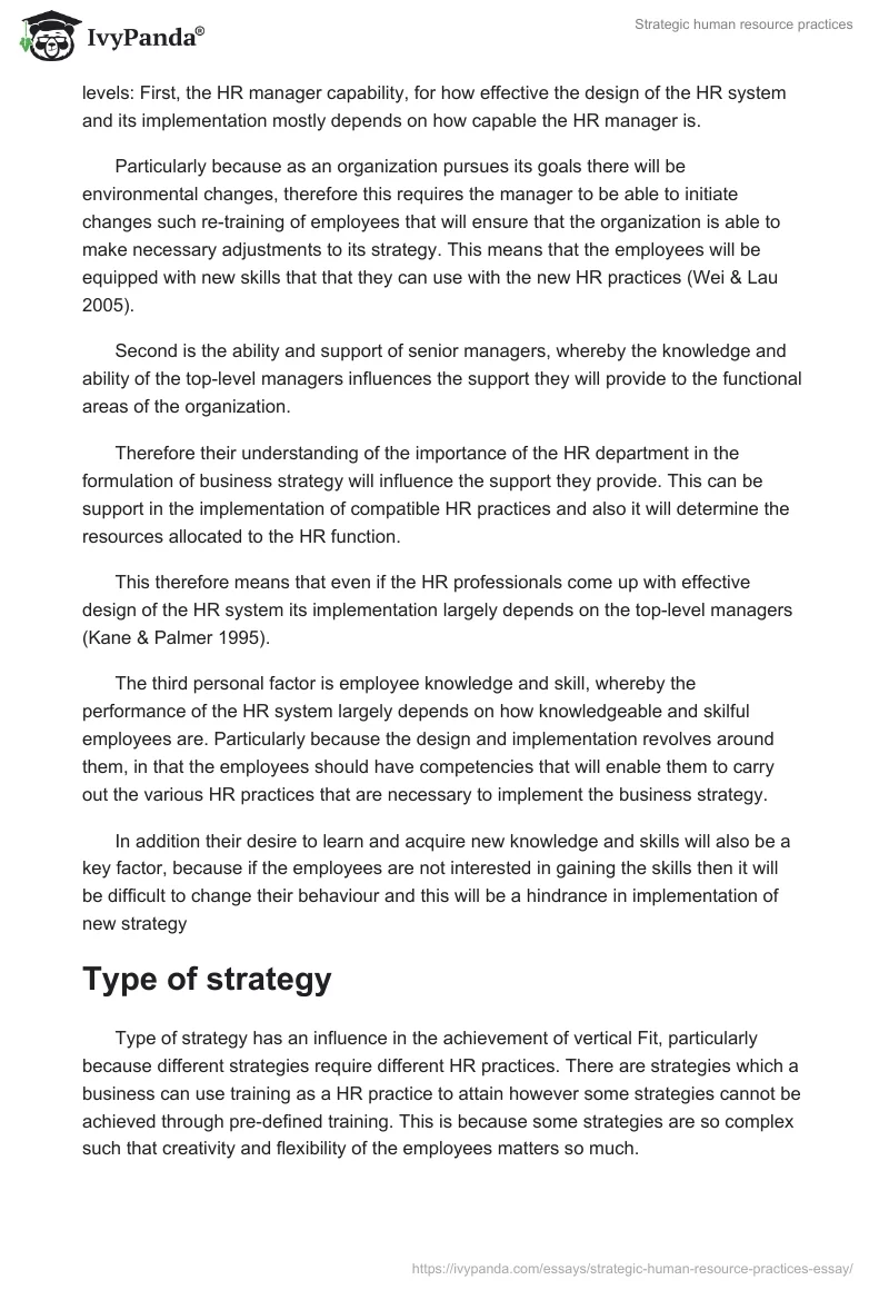 Strategic human resource practices. Page 4