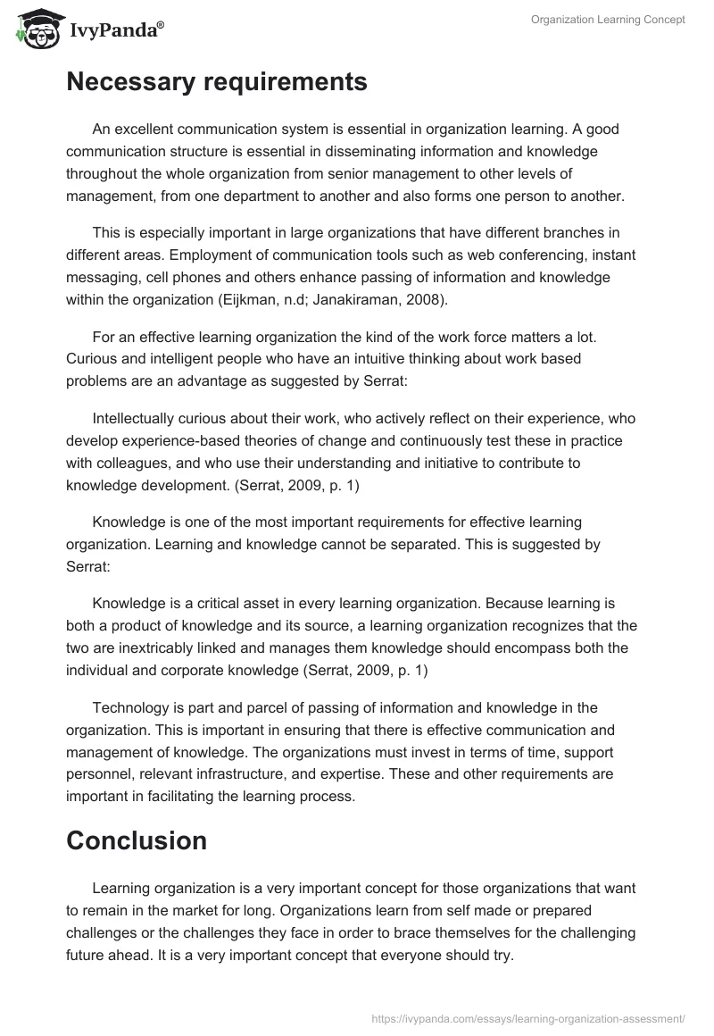 Organization Learning Concept. Page 2
