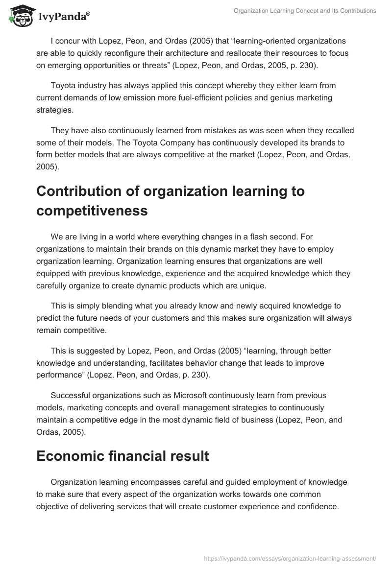 Organization Learning Concept and Its Contributions. Page 2