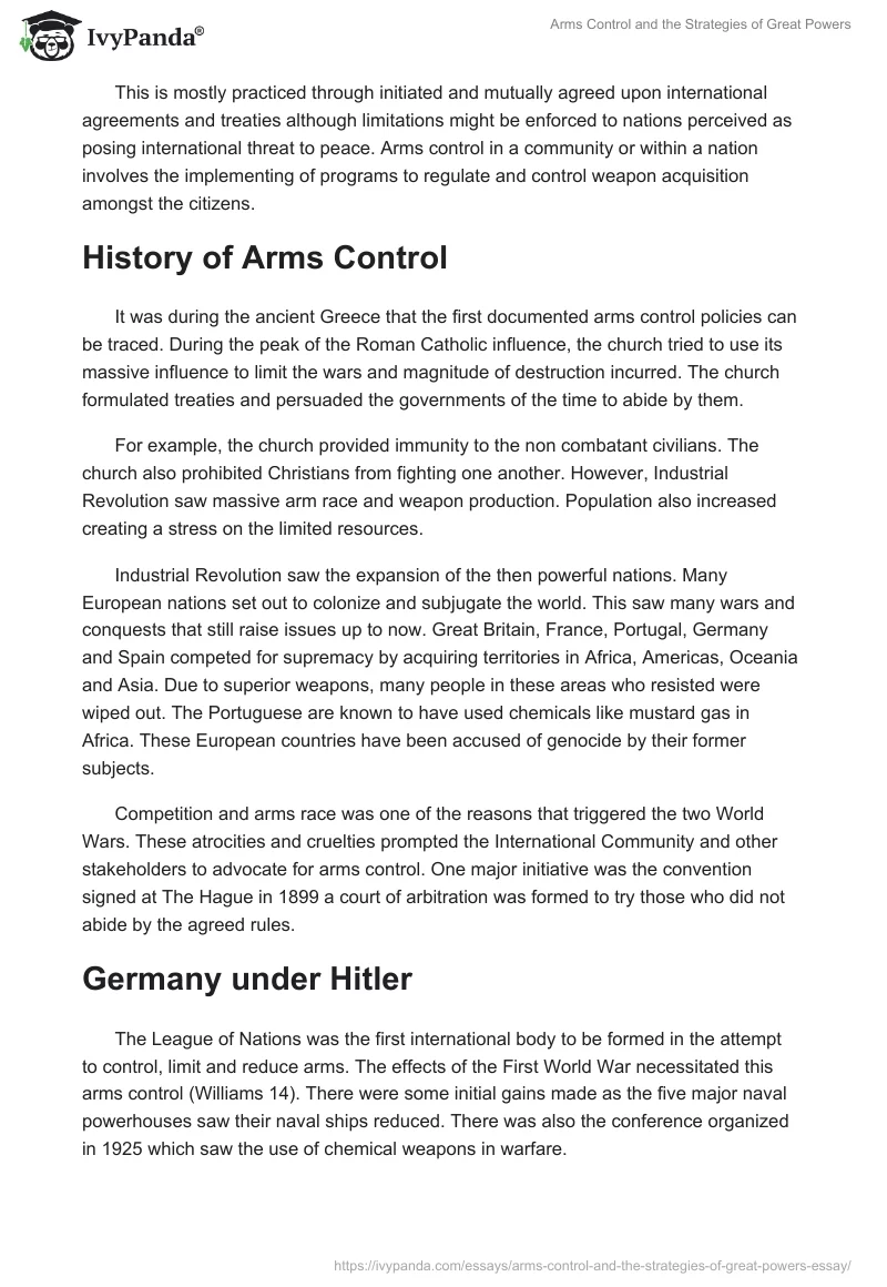 Arms Control and the Strategies of Great Powers. Page 2