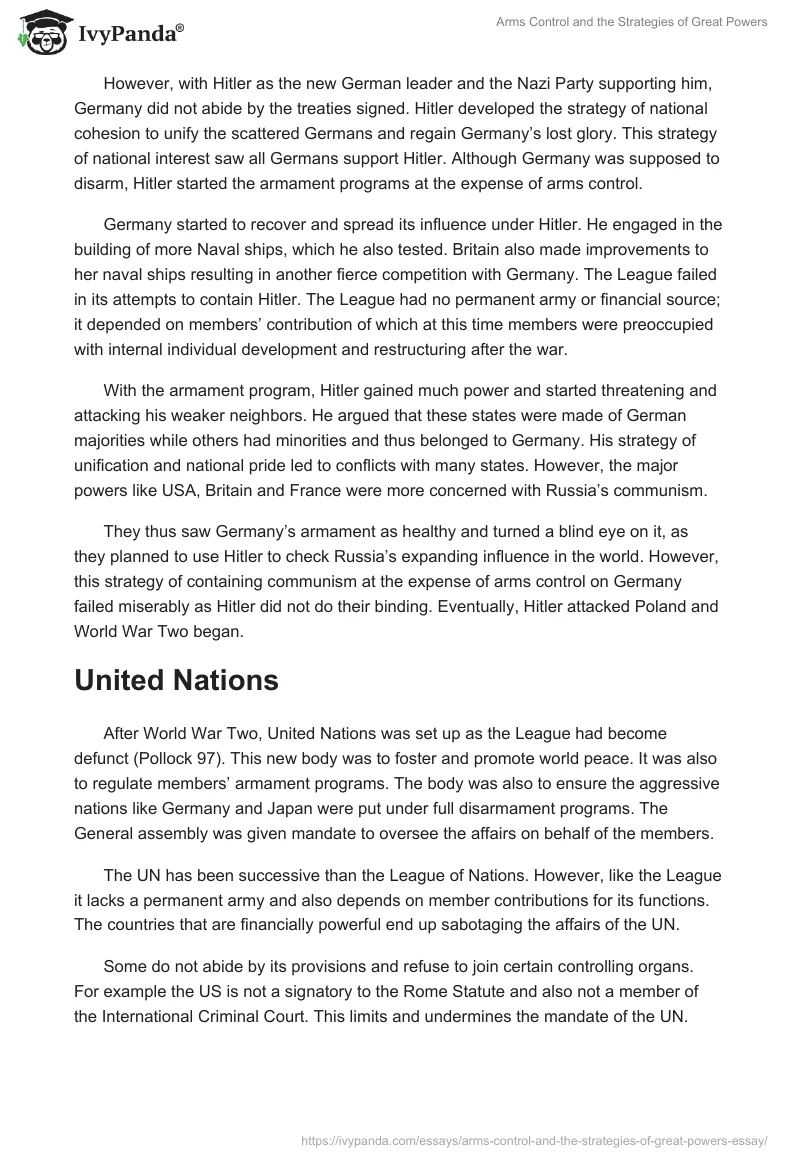 Arms Control and the Strategies of Great Powers. Page 3