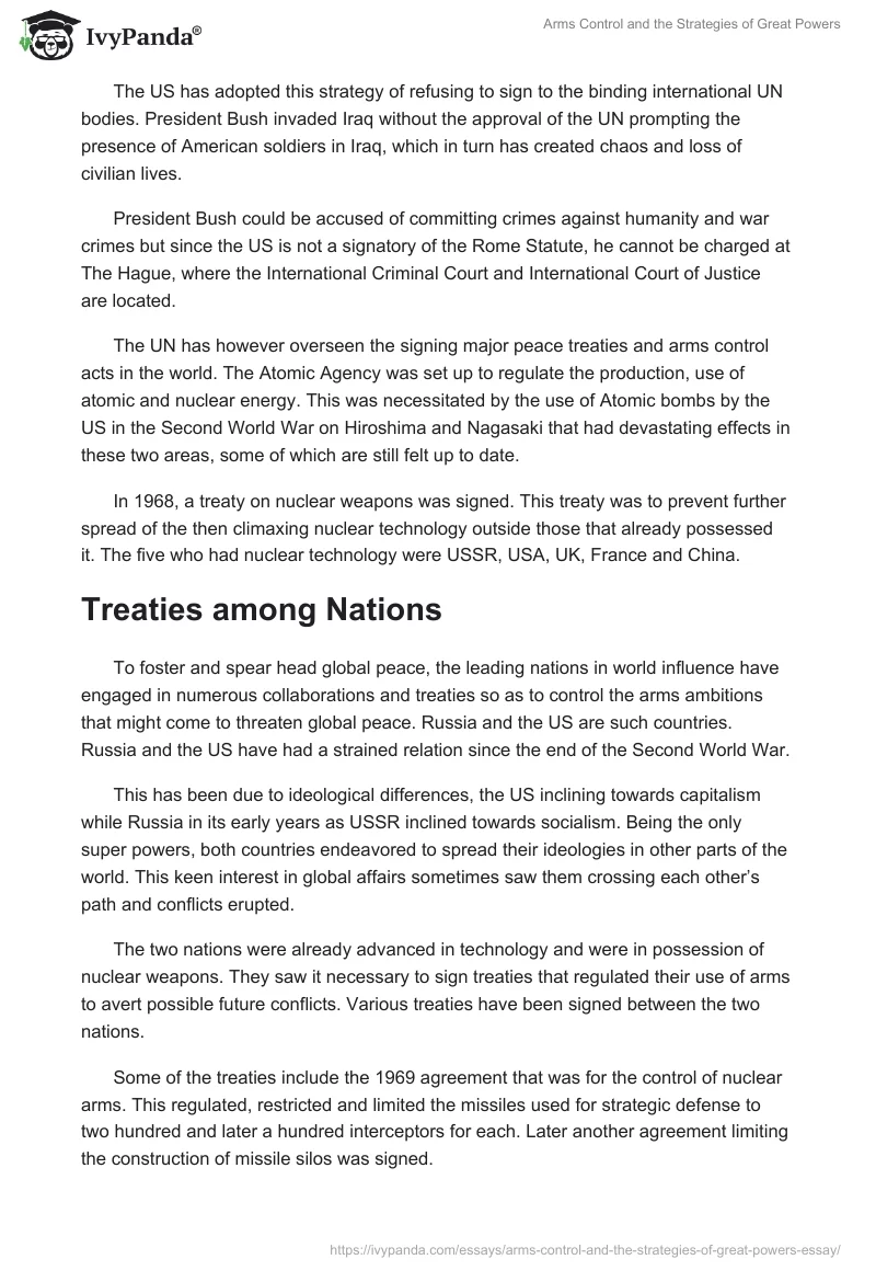 Arms Control and the Strategies of Great Powers. Page 4
