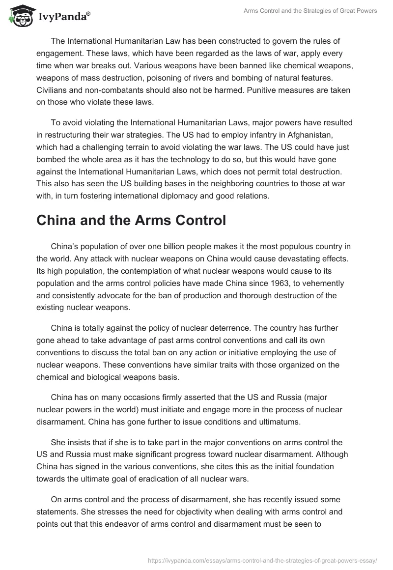 Arms Control and the Strategies of Great Powers. Page 5