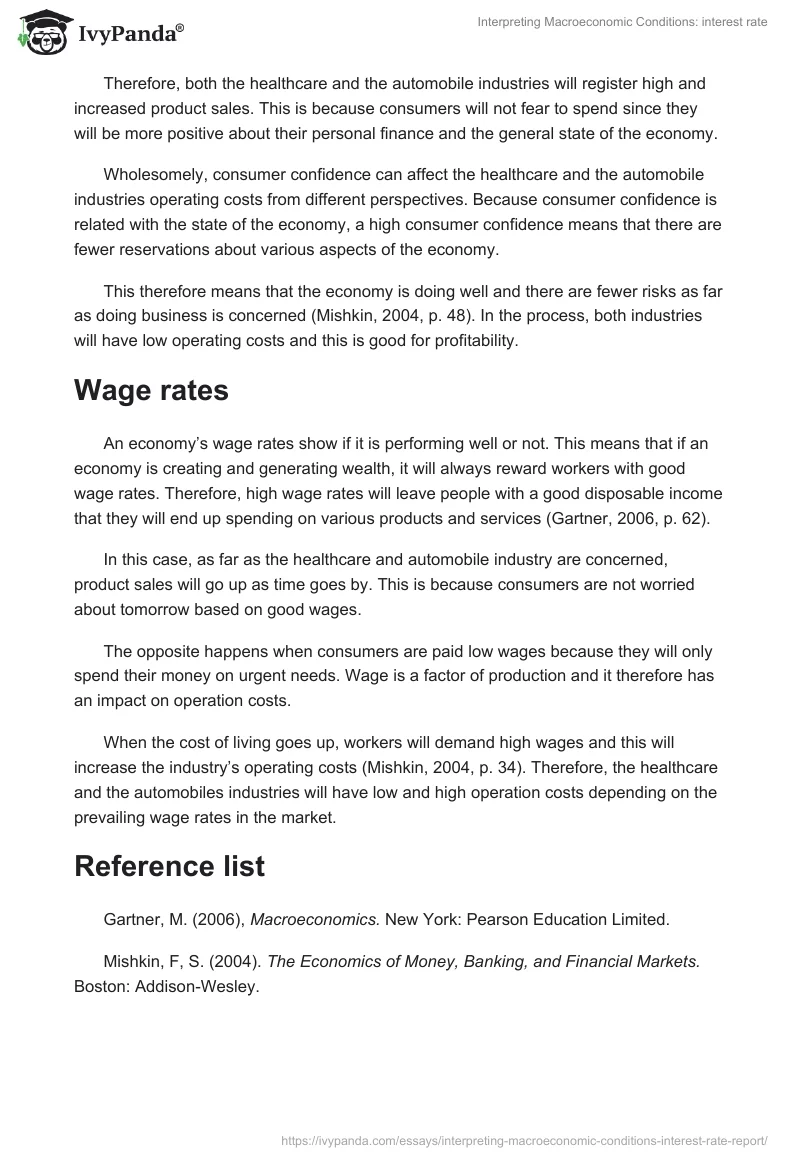 Interpreting Macroeconomic Conditions: interest rate. Page 3