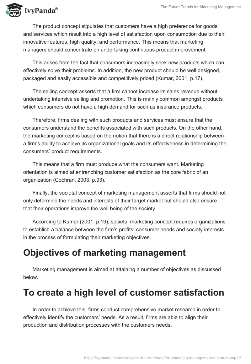 The Future Trends for Marketing Management. Page 3