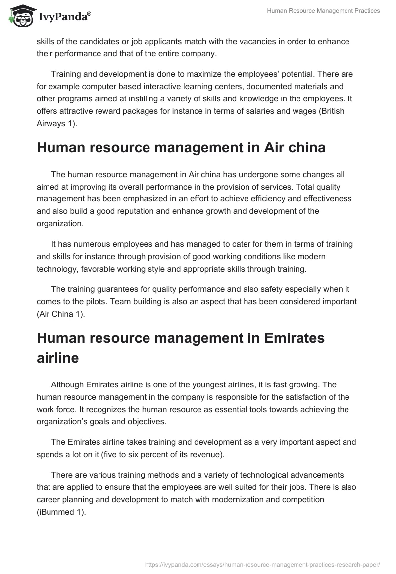 Human Resource Management Practices. Page 2