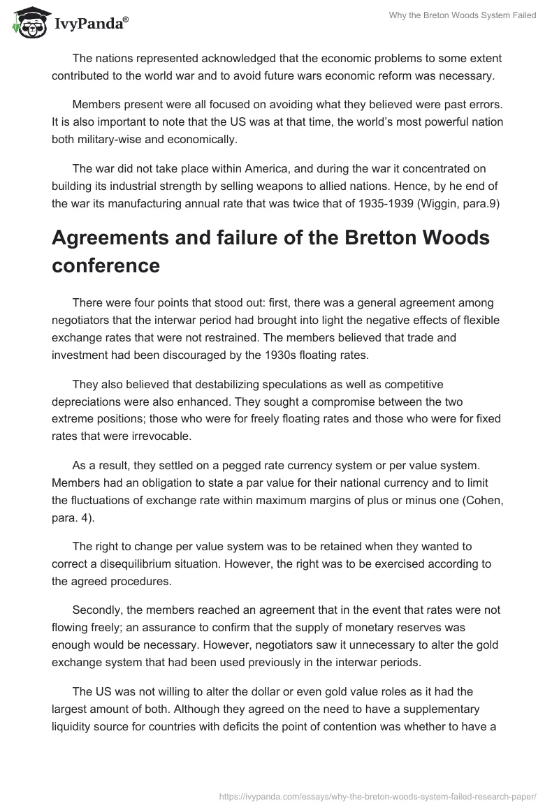 Why the Breton Woods System Failed. Page 2