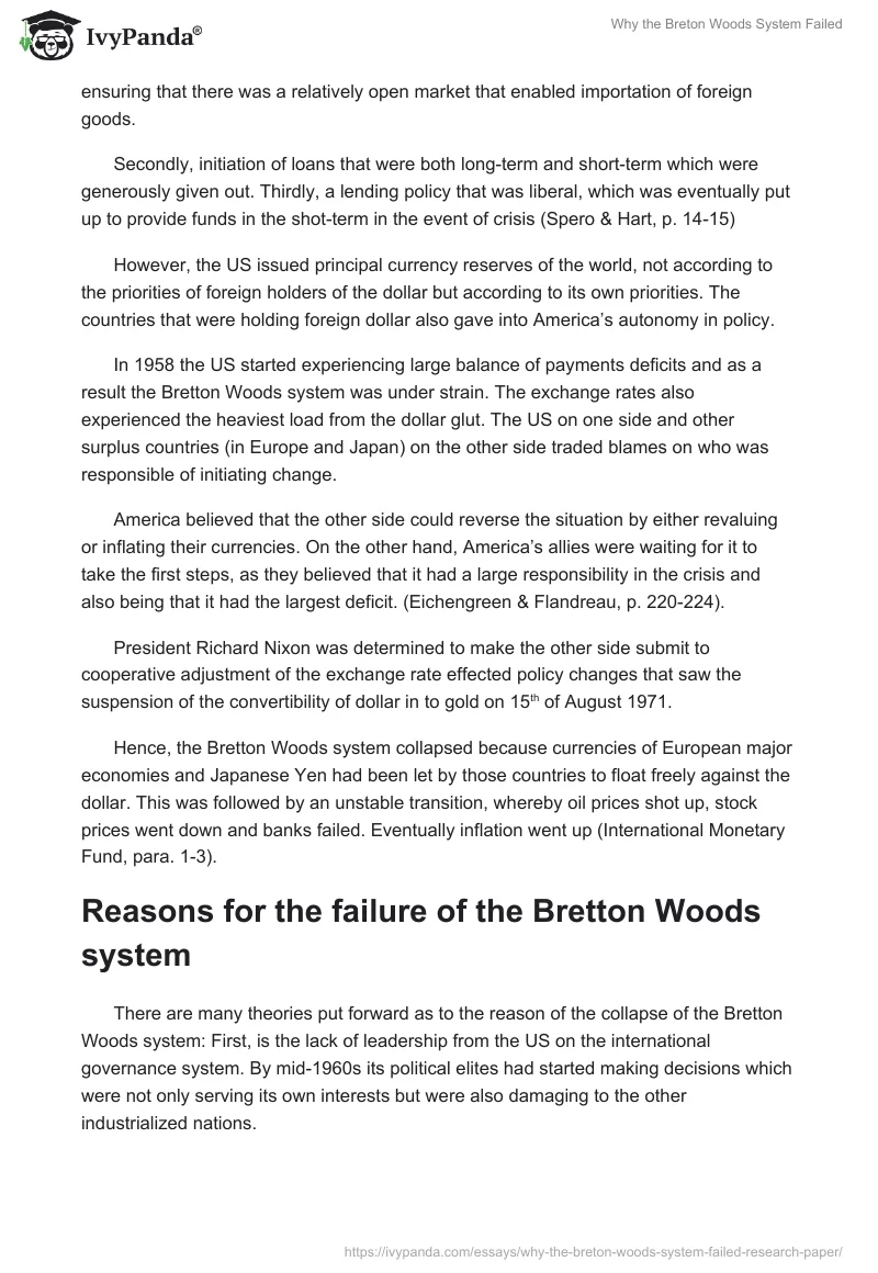 Why the Breton Woods System Failed. Page 4