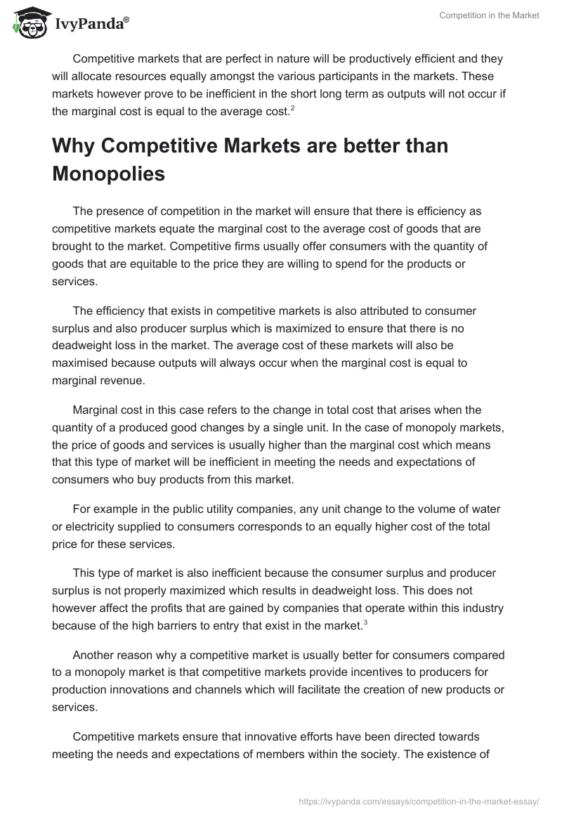 Competition in the Market. Page 2