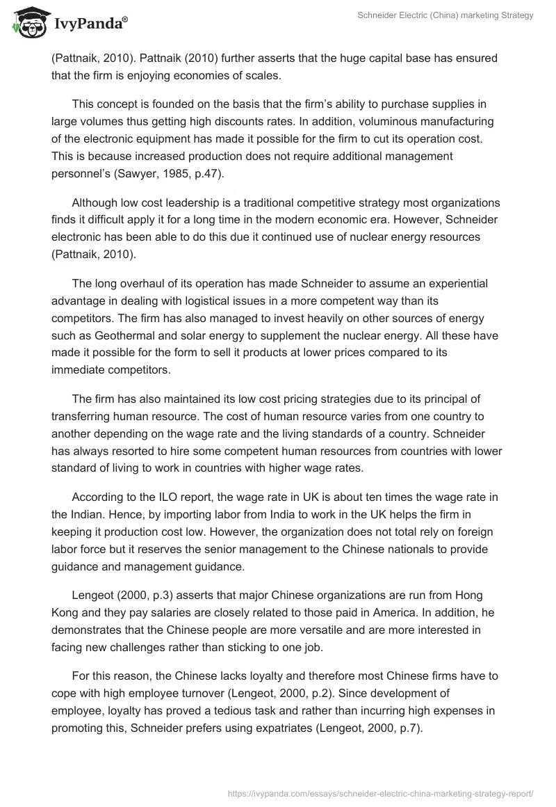 Schneider Electric (China) marketing Strategy. Page 3