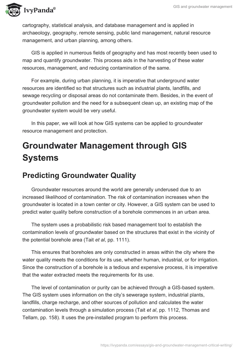 GIS and groundwater management. Page 2