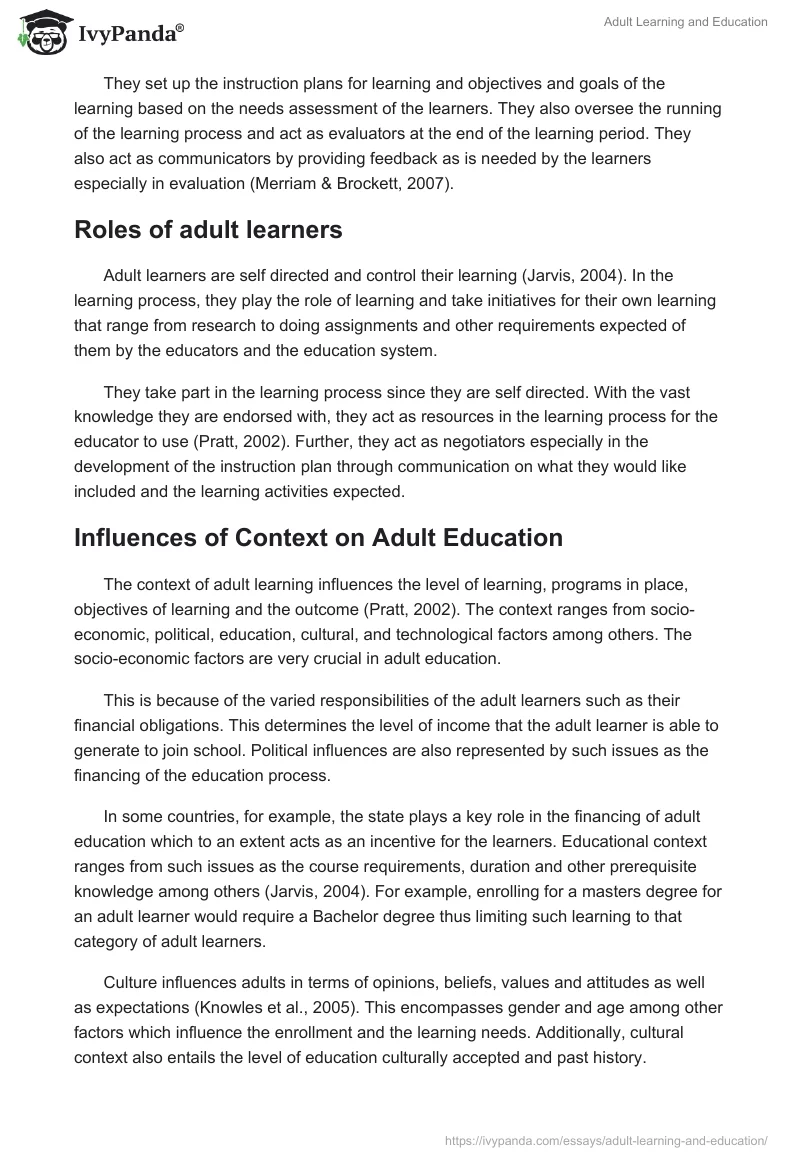 Adult Learning and Education. Page 4