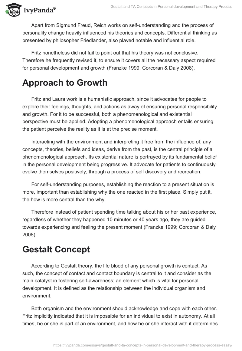Gestalt and TA Concepts in Personal Development and Therapy Process. Page 2