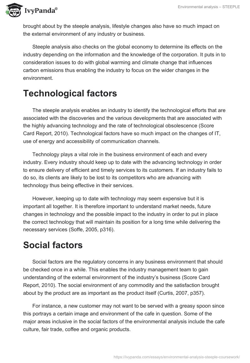 Environmental analysis – STEEPLE. Page 2