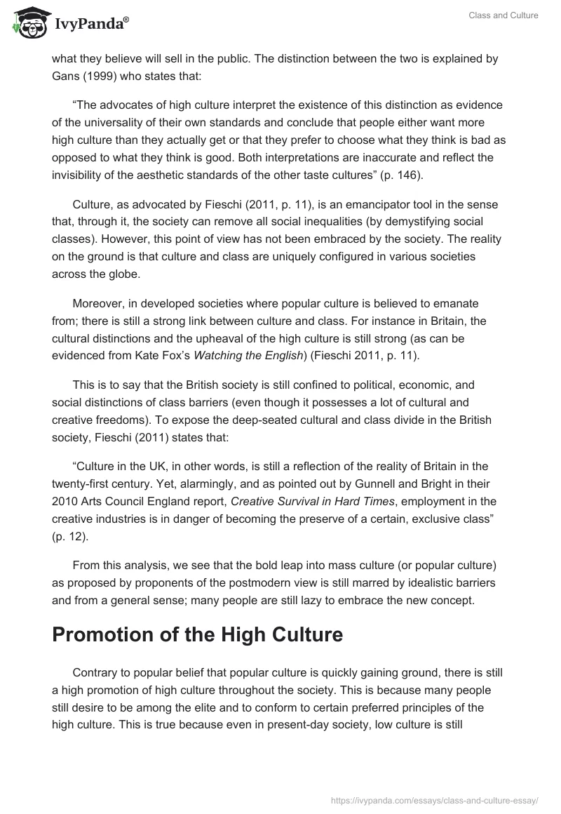Class and Culture. Page 4