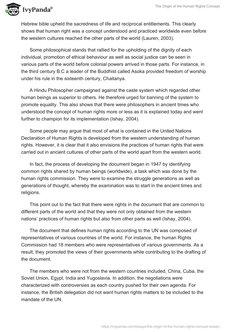 The Origin of the Human Rights Concept. Page 2