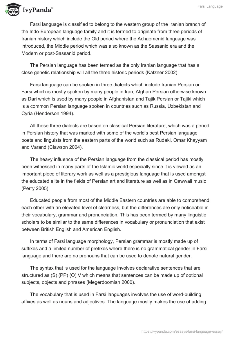 Farsi Language. Page 5