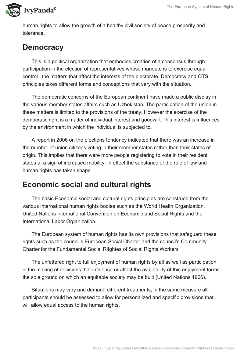The European System of Human Rights. Page 4