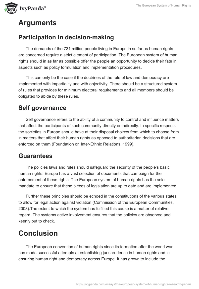 The European System of Human Rights. Page 5
