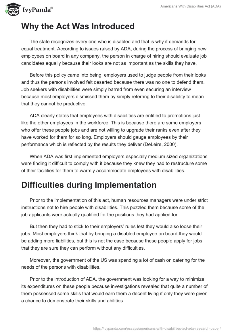Americans With Disabilities Act (ADA). Page 2