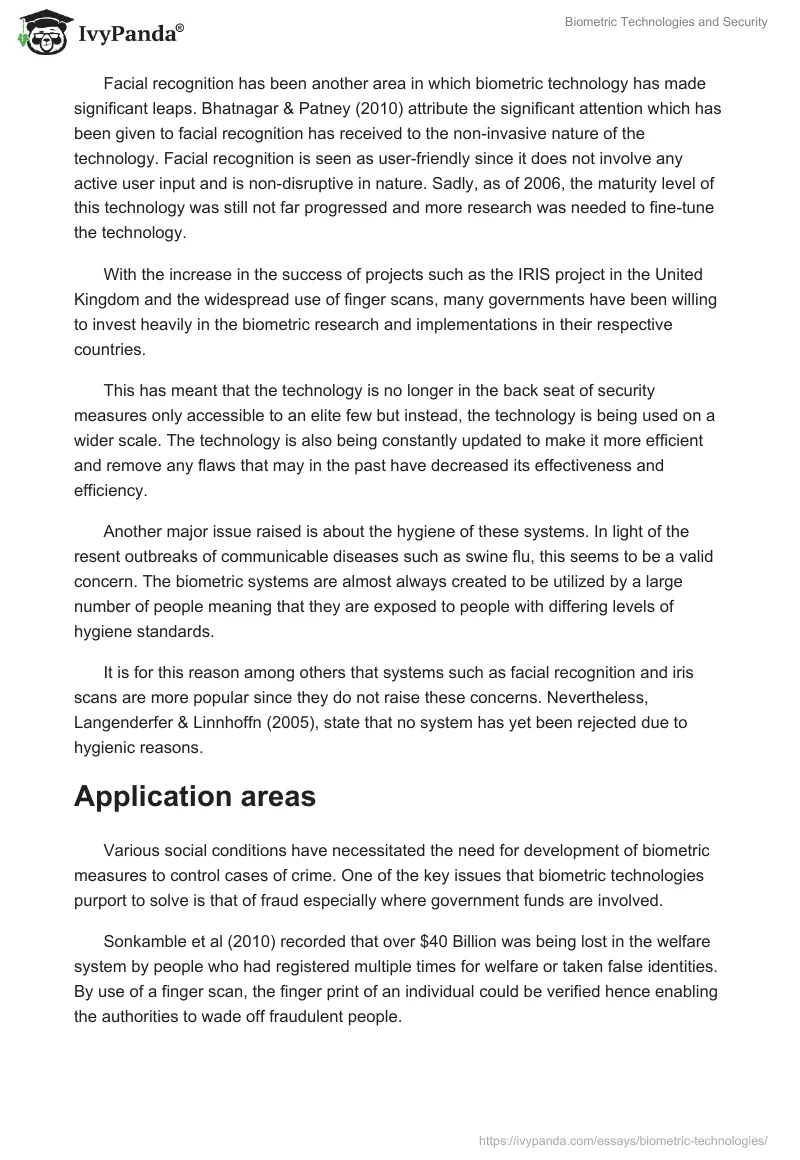 Biometric Technologies and Security. Page 5