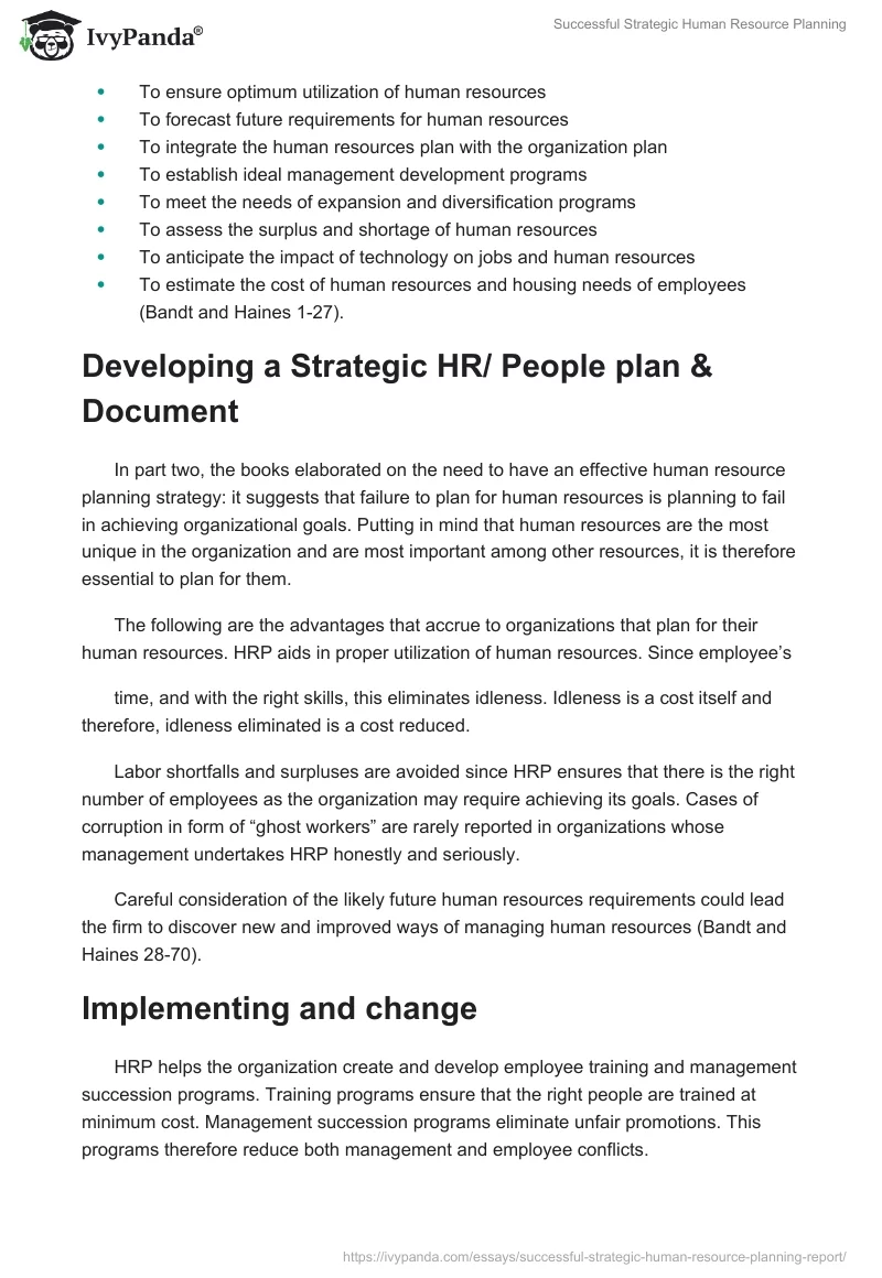 Successful Strategic Human Resource Planning. Page 3