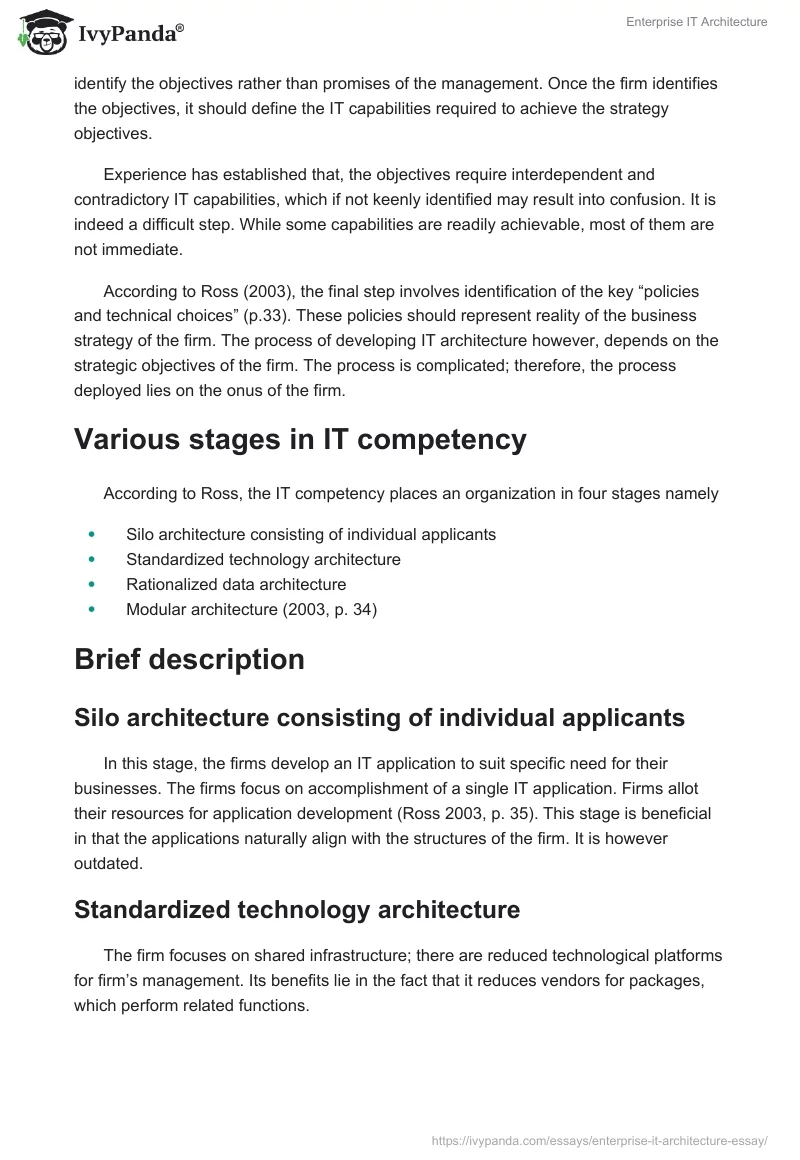 Enterprise IT Architecture. Page 2