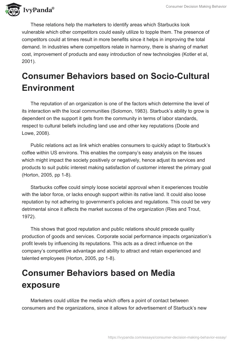 Consumer Decision Making Behavior. Page 4