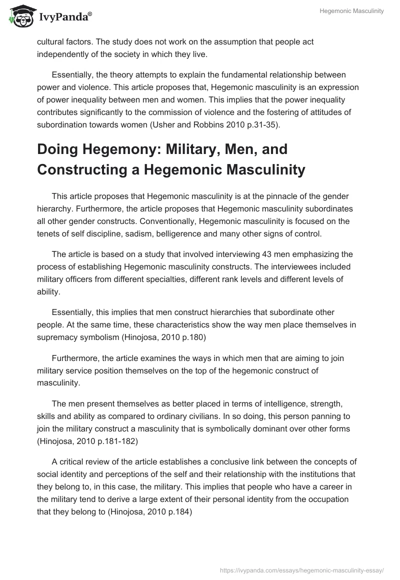 Hegemonic Masculinity. Page 5